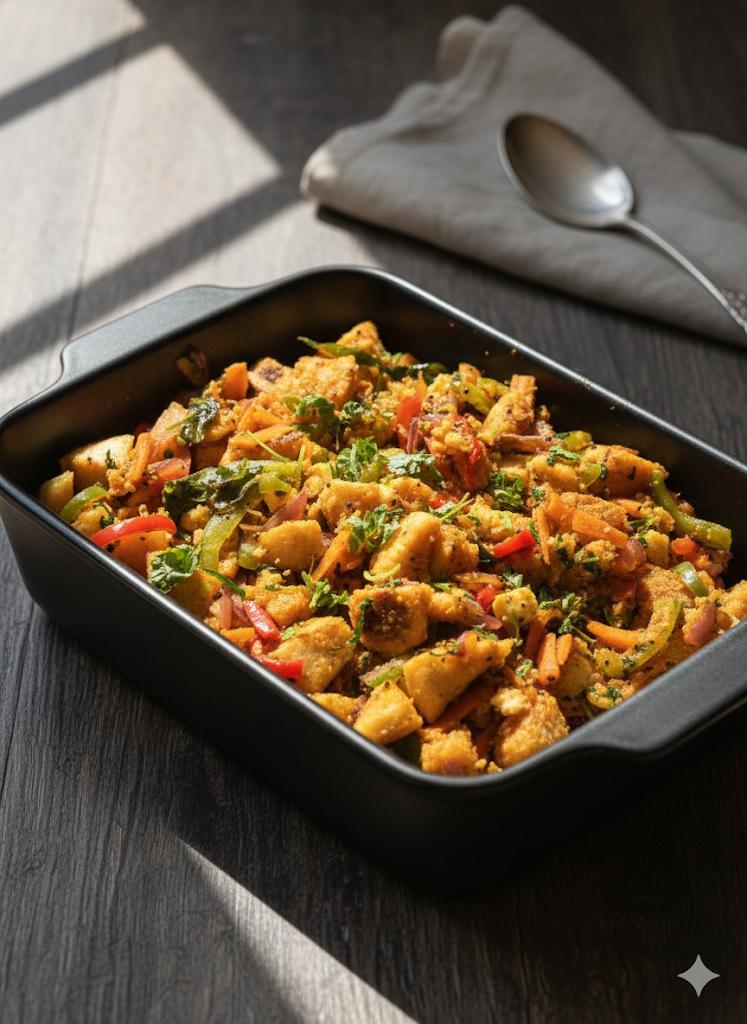 Spiced vegetable Masala Veggie Idli